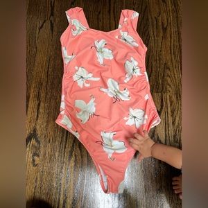Maternity floral one piece bathing suit